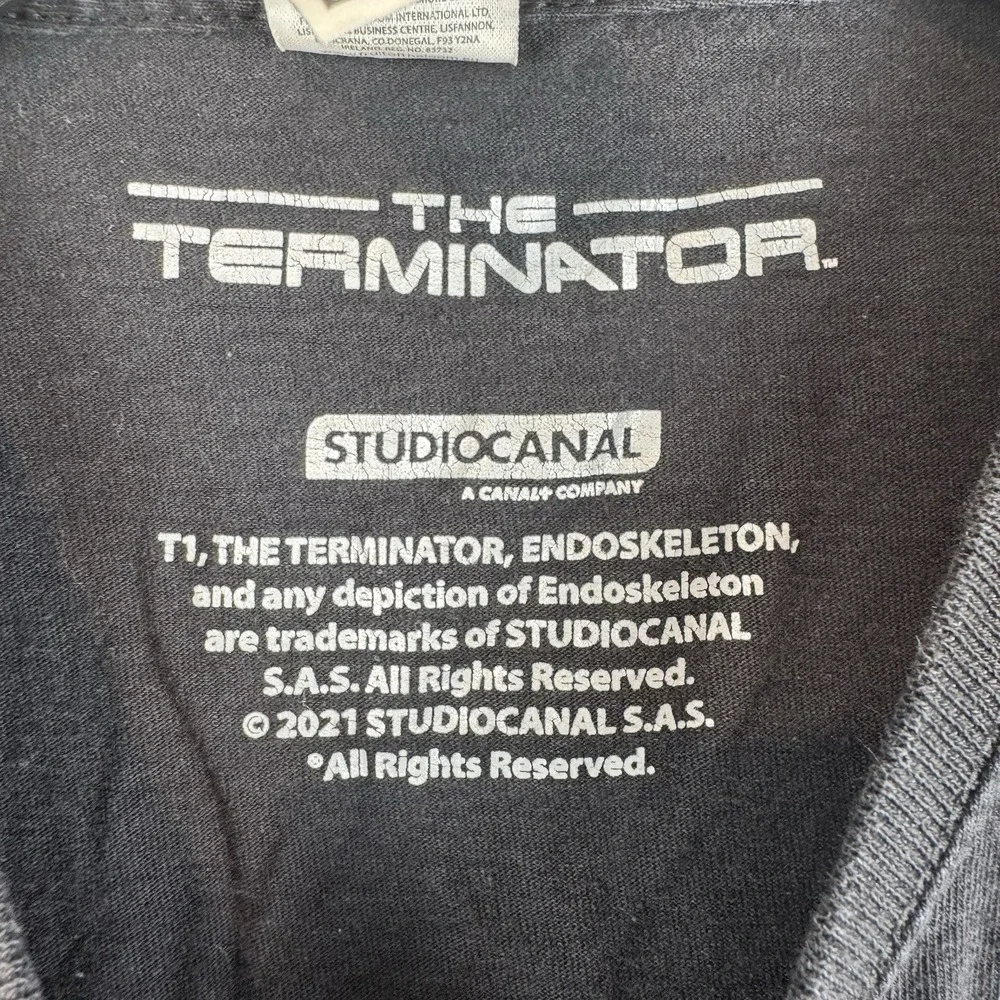 The Terminator I'll Be Back Arnold Schwarzenegger Kids Black Graphic Tee 12-13
